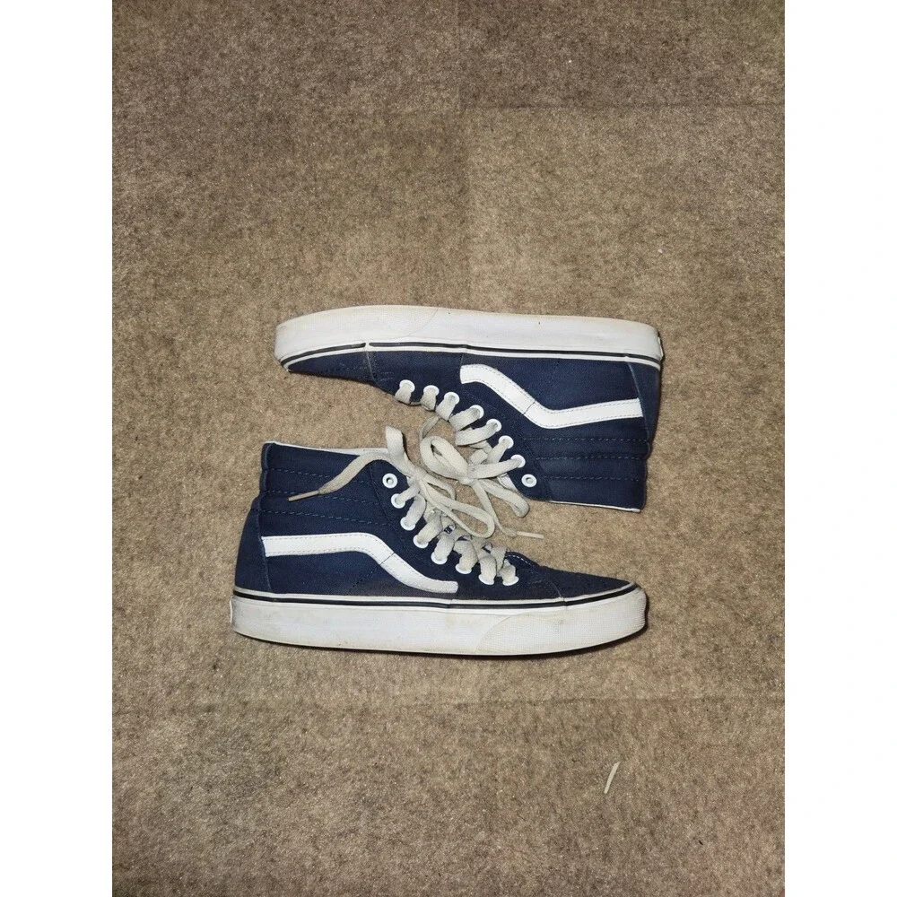 Vans Basic Black Sk8-hi High Top Lace Up Vans Unisex Sneakers | M6.5 W8